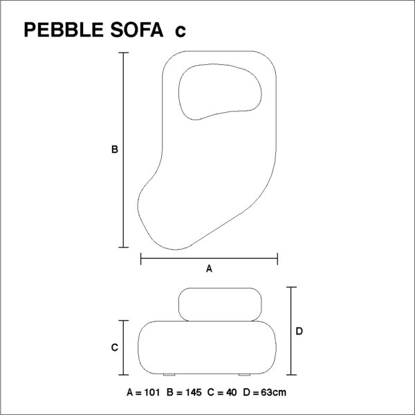 Pebble sofa C Technical